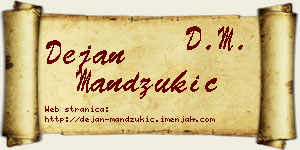 Dejan Mandžukić vizit kartica